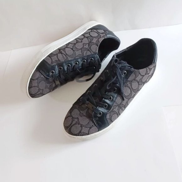 Coach Women Monogram Signature Canvas  Fashion Platform Sneaker - Picture 2 of 4